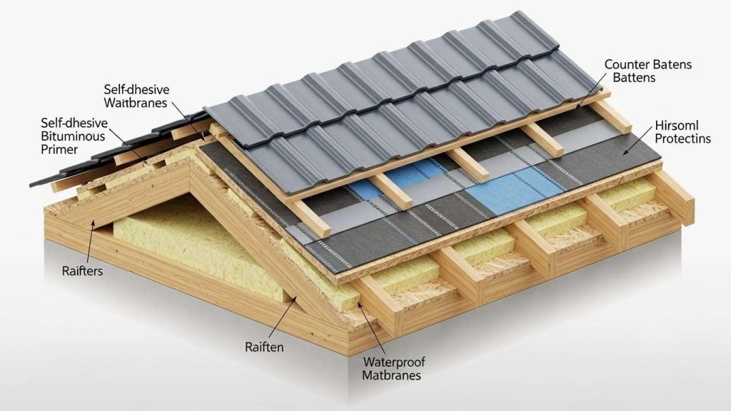 montazh gidroizolyacii pod metallocherepicu 2